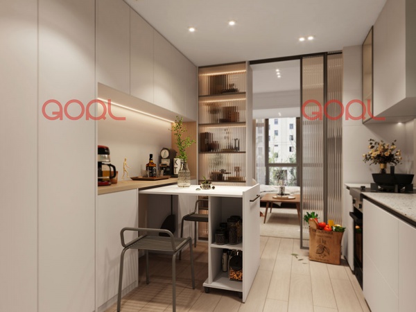 Kitchen sliding table