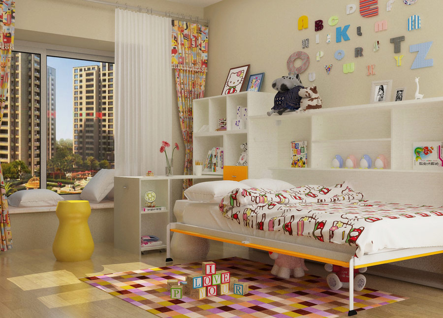 Plano de habitación infantil 2 abierto