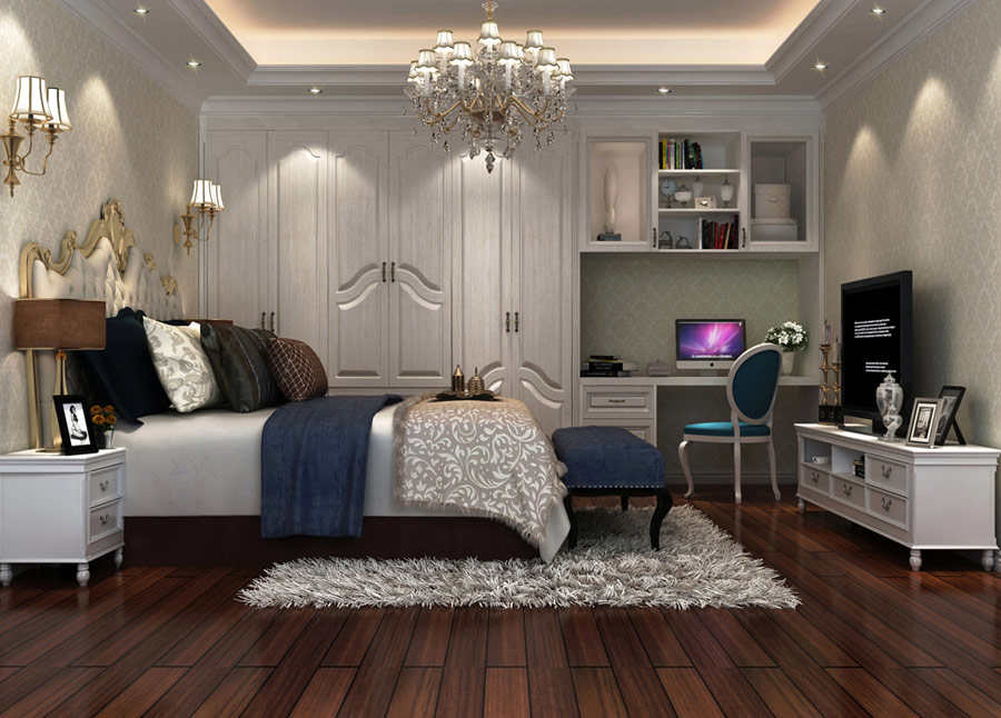 Sala de exposiciones en el segundo piso: dormitorio de estilo europeo (Plano 2)