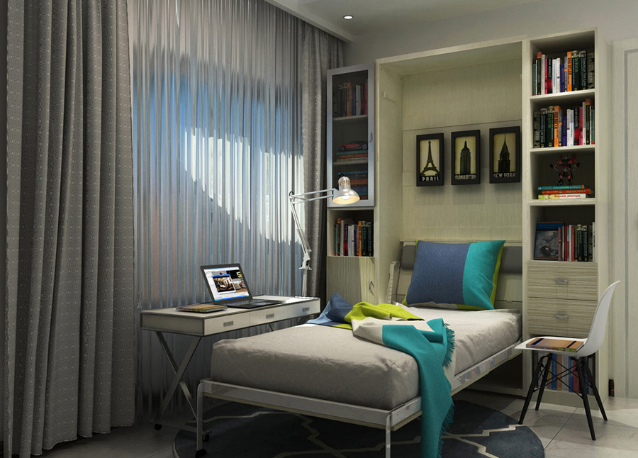Plano de dormitorio principal 2 abierto